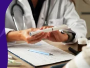 A pharmacist advising patients on nutrition with GLP-1s