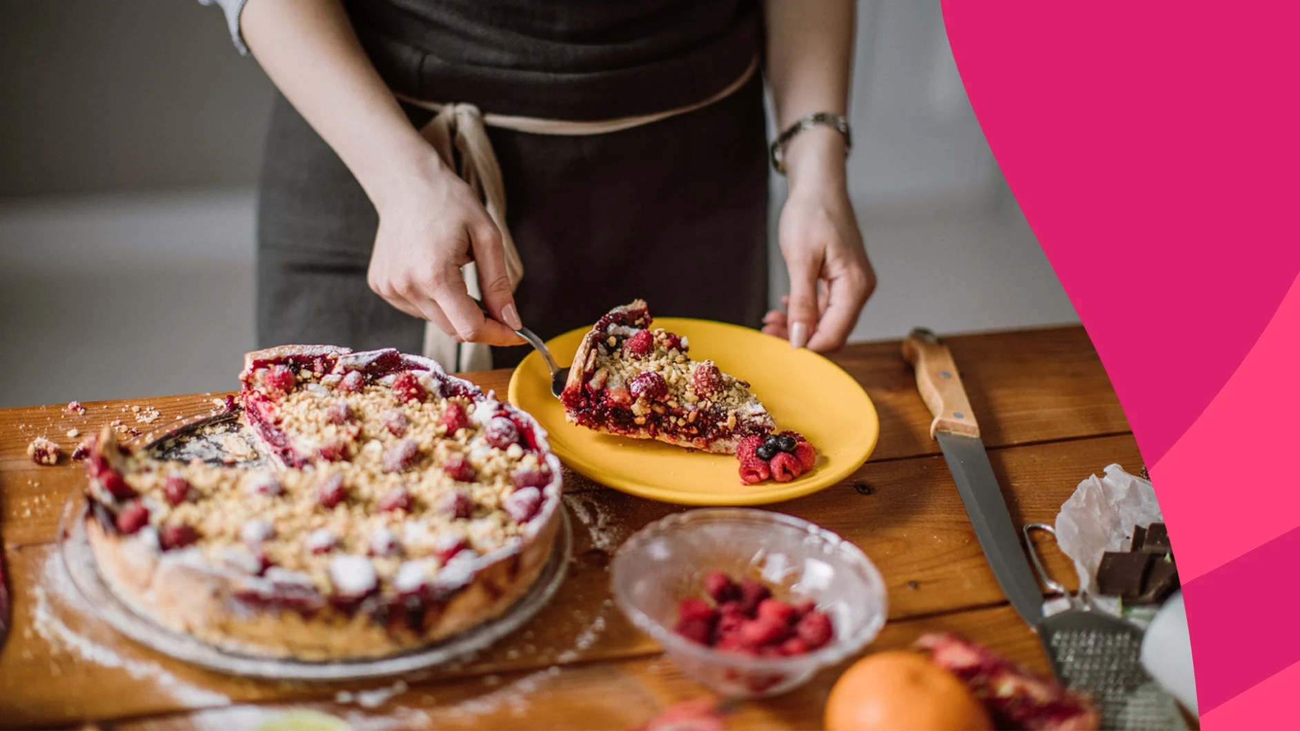 A woman cutting slices of pie | Is feeling sick after eating sugar a sign of diabetes?