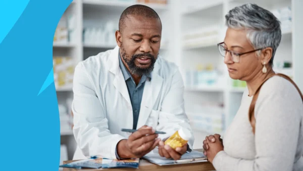 A pharmacist talking to a patient | Does Vyvanse help with anxiety?