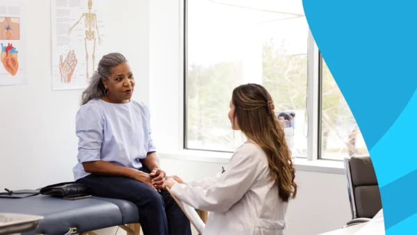 Woman consulting a healthcare provider - birth control for perimenopause