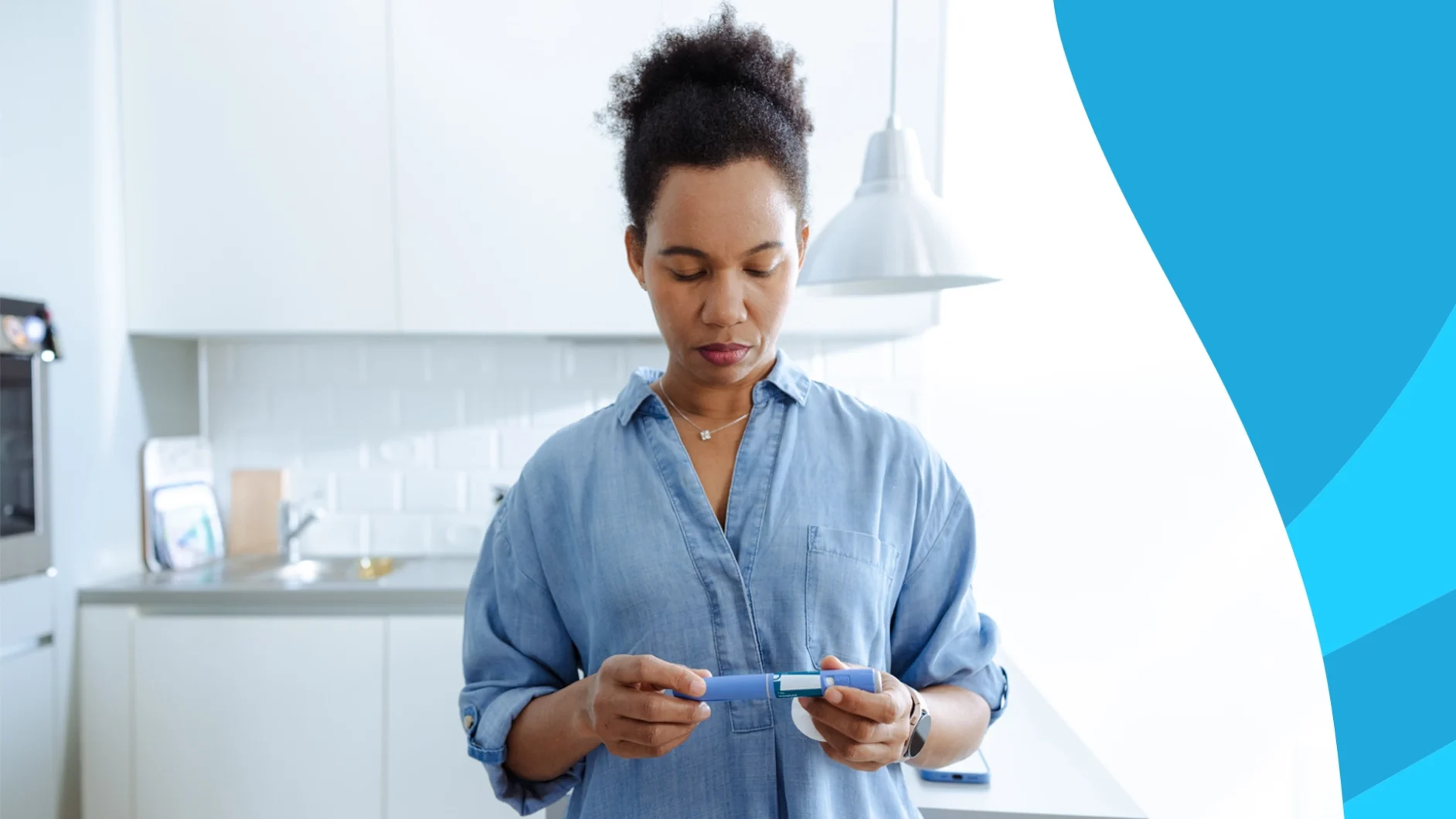 Woman looking at a Zepbound vial - How long does it take for zepbound to suppress appetite?