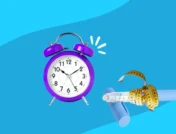 A clock and a GLP-1 pen with measuring tape: Best time to take Zepbound