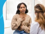 A woman talking to her provider | Will insurance cover Zepbound for sleep apnea?