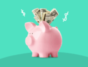 Piggy bank with money coming out: Dupixent cost per month