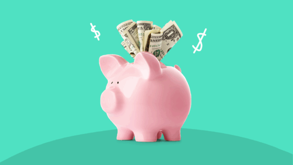 Piggy bank with money coming out: Dupixent cost per month