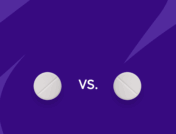 Two round pills with "vs" between them: Leucovorin vs. folic acid