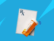 A prescription pad and bottle: Pradaxa generic