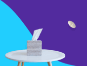 An oval tablet and a box of tissues on a table: Z-pak for flu