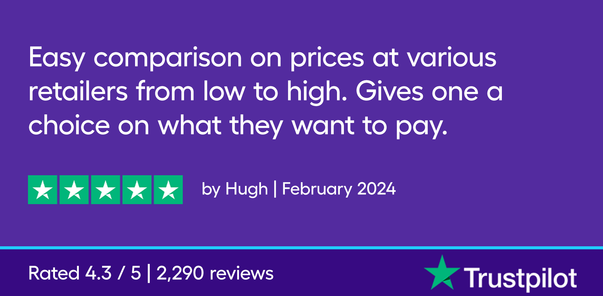 Easy comparison on prices at various retailers from low to high. Gives one a choice on what they want to pay.