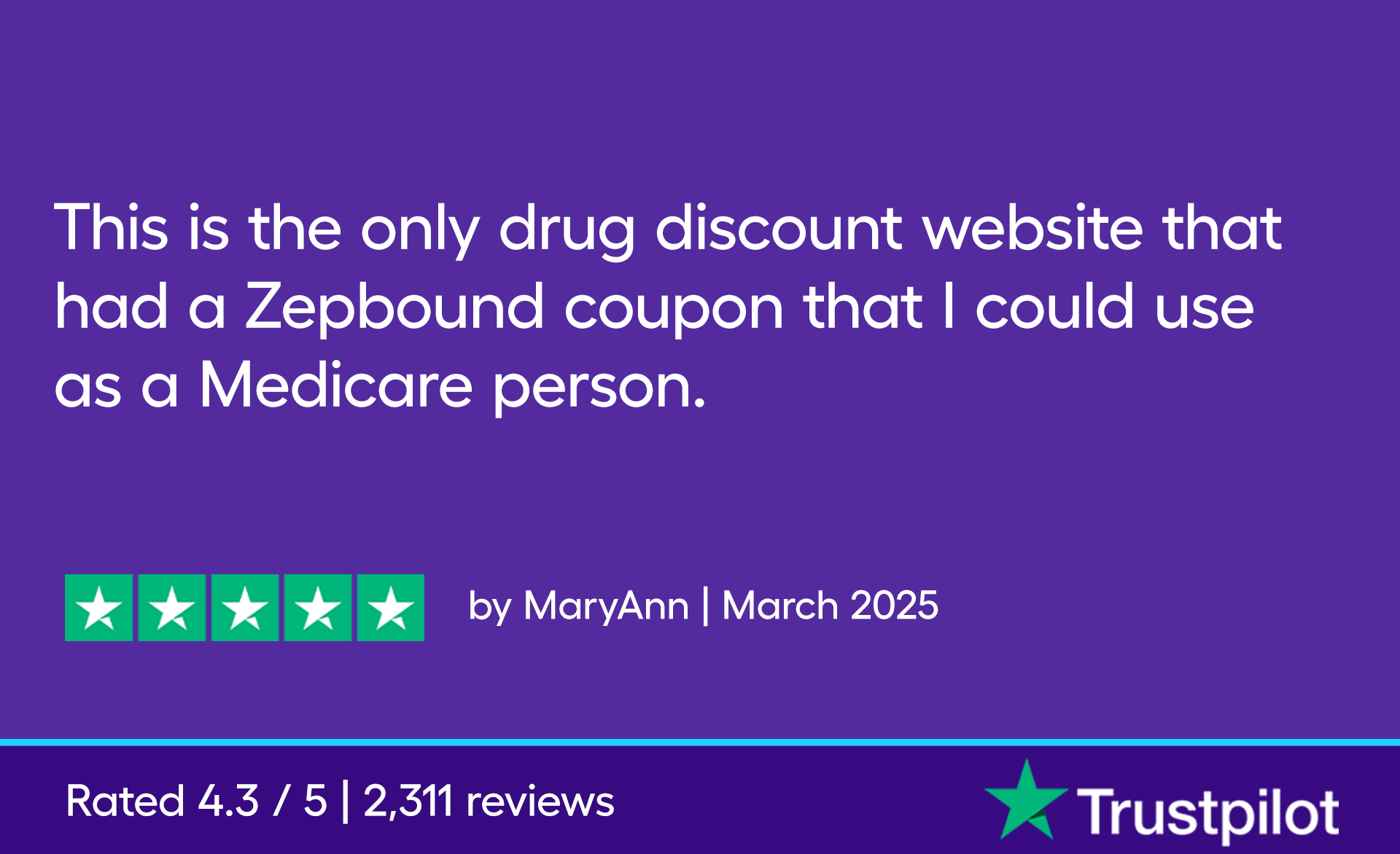 This is the only drug discount website that had a Zepbound coupon that I could use as a Medicare person.