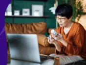 A woman researching the safety of combining tramadol and ibuprofen