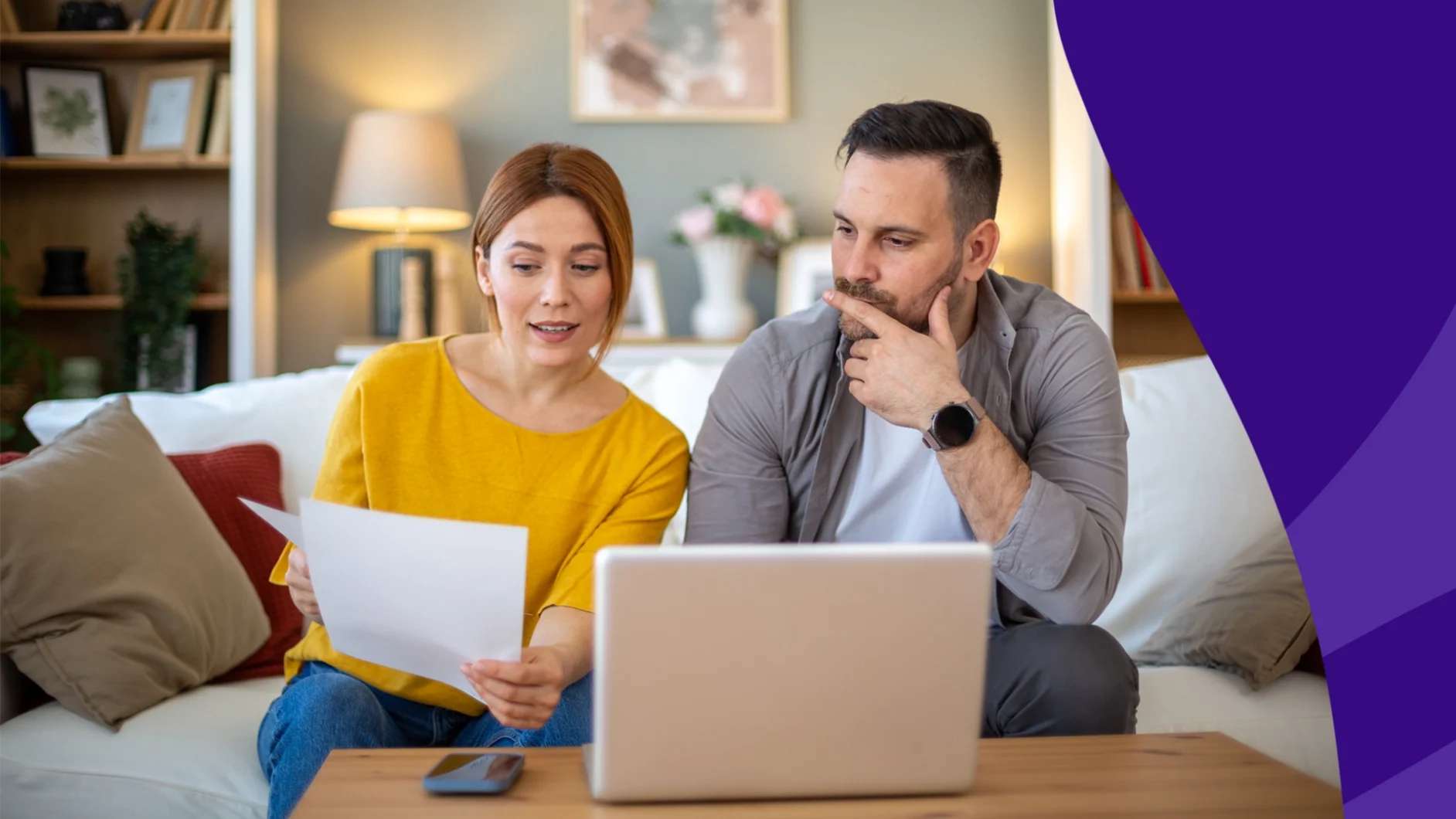 A couple comparing prescription discount programs