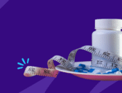 Pill bottle with a measuring tape: How phentermine works for weight loss