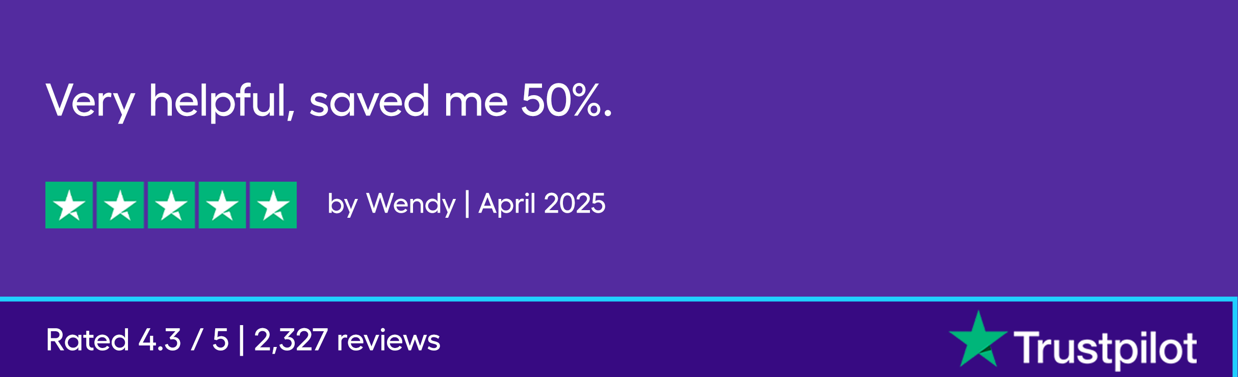 Very helpful, saved me 50%.