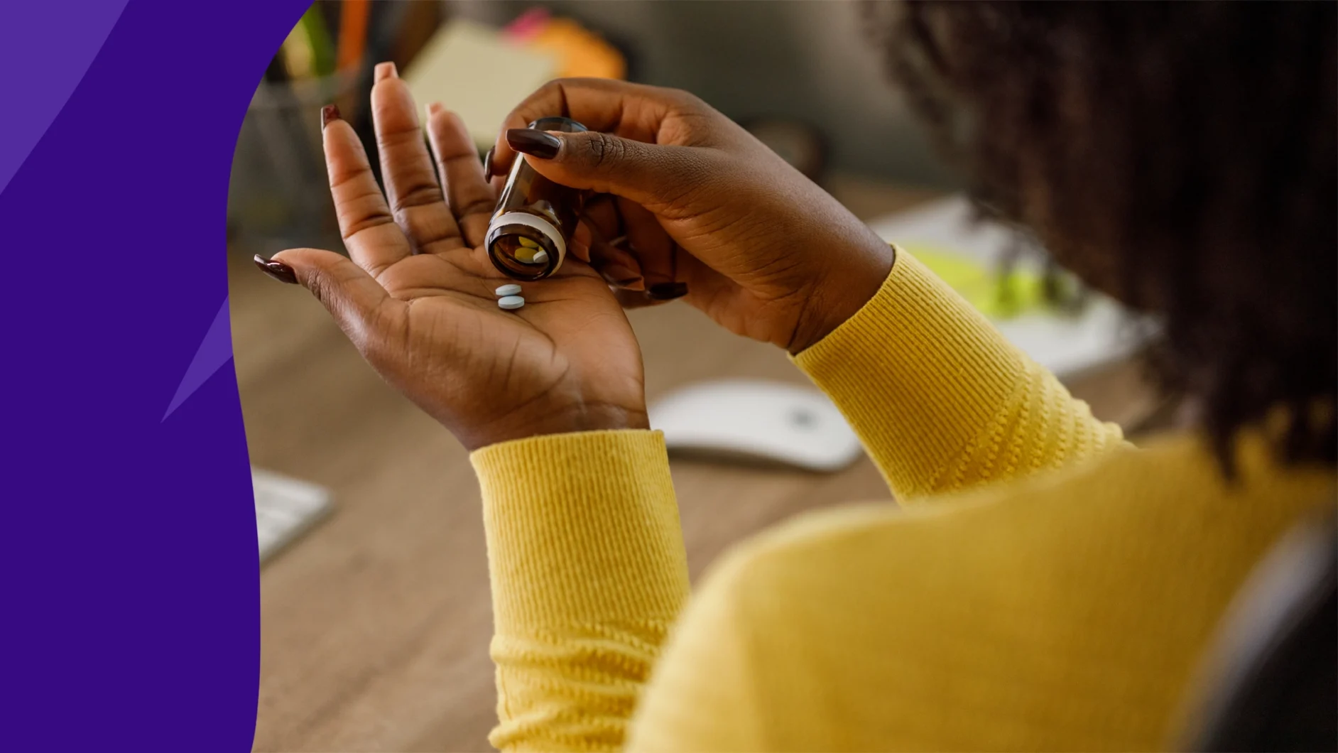 A woman taking pills out of a bottle | How long does sertraline take to work?