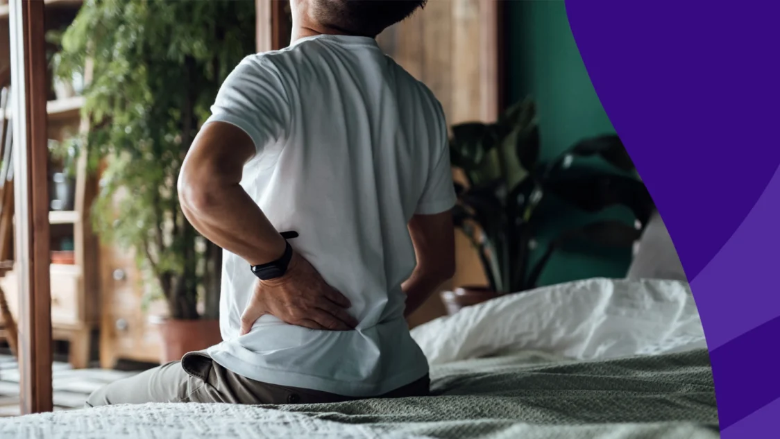 Image of someone holding their lower back to represent whether gabapentin works for back pain