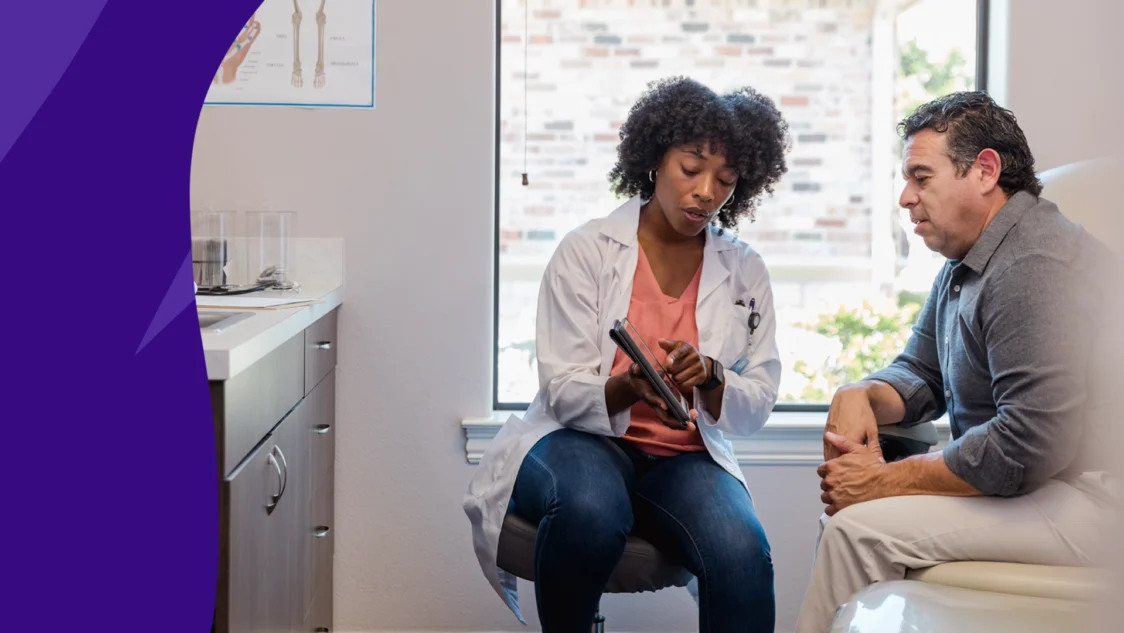 A woman asking her doctor, "Is Repatha safe for diabetics?"