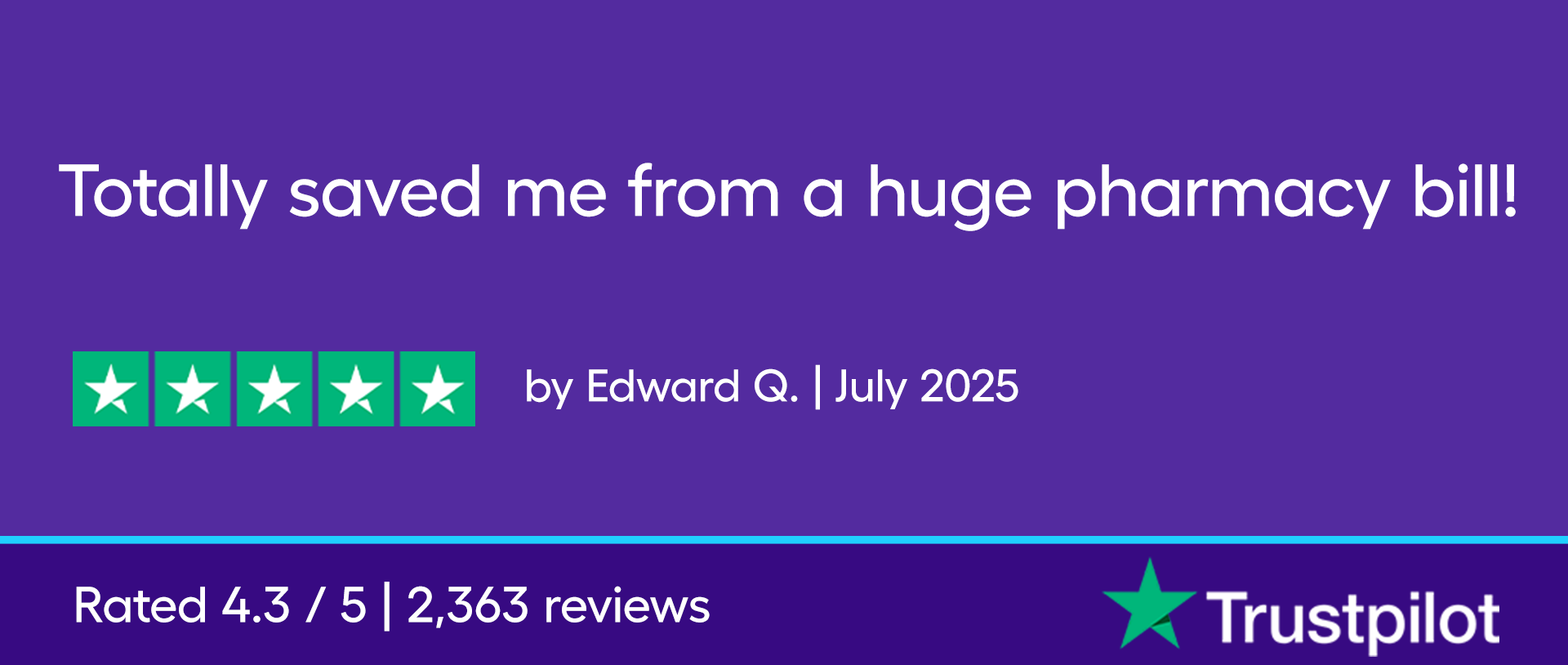 Totally saved me from a huge pharmacy bill! —Edward Quintero