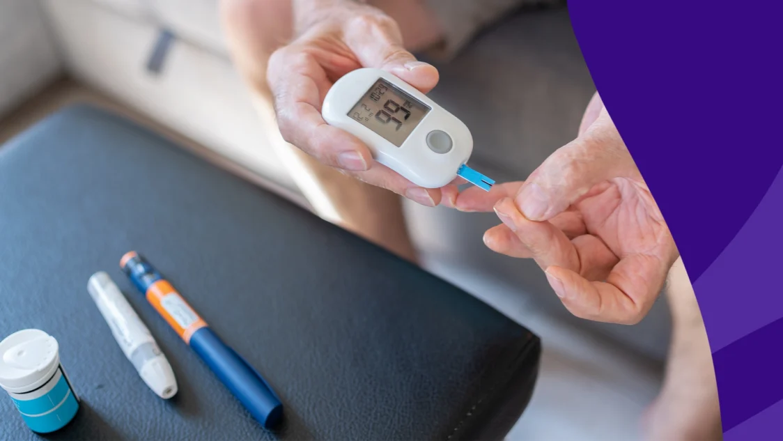 Image of diabetes supplies to represent a diabetes medication chart