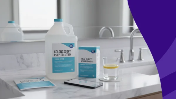 A colonoscopy prep kit on a countertop: Are low-volume PEG preps covered by Medicare?