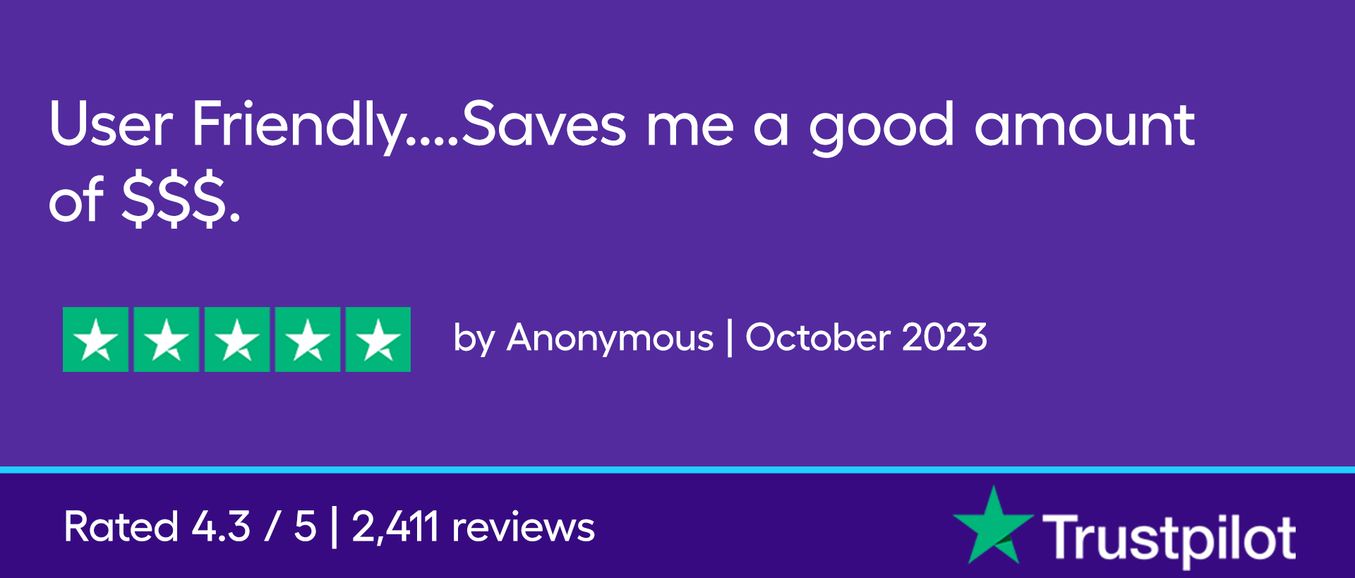 User Friendly....Saves me a good amount of $$$.